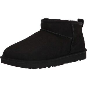 UGG Women's Legacy Black Rounded Toe Sheepskin Lining Classic Ultra Mini Boot